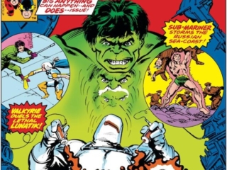 Defenders #56 cover; pencils, Carmine Infantino; inks, Klaus Janson; Hulk, Bruce Banner