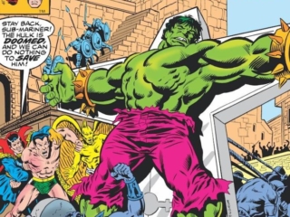 Defenders #81 cover; pencils, Rich Buckler; inks, Al Milgrom; Incredible Hulk, Namor the Sub-Mariner, Doctor Strange