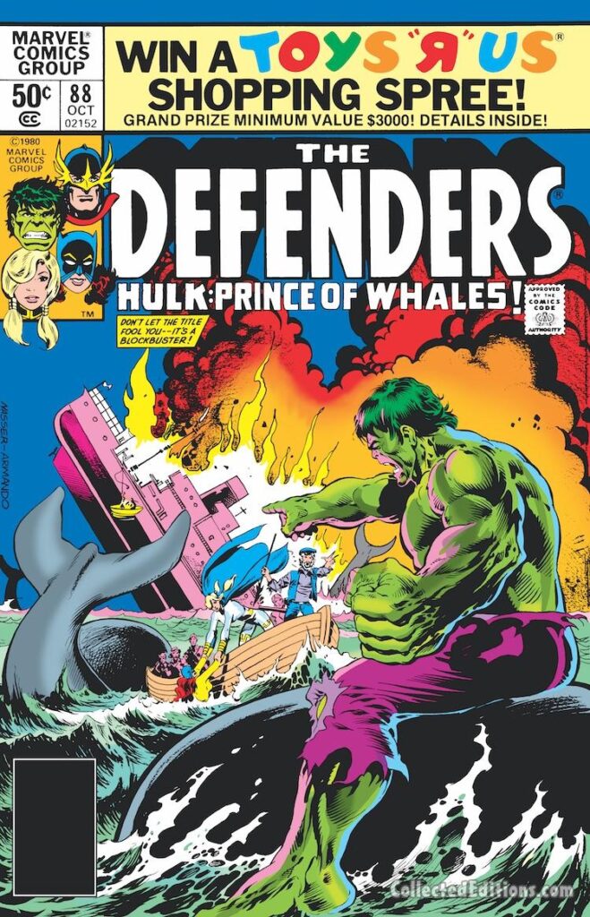 Defenders #88 cover; pencils, Michael Netzer; inks, Armando Gil; Hulk, Prince of Whales