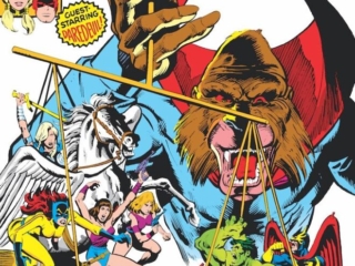 Defenders #90 cover; pencils, Rich Buckler; inks, Al Milgrom; Daredevil, Mind Over Mandrill, Valkyrie, Hellcat, Nighthawk, Hulk, Fem-Force, Athene