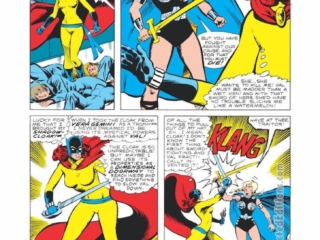 Defenders #91, pg. 13; layouts, Don Perlin; pencils and inks, Pablo Marcos; Valkyrie, Hellcat