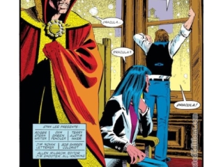 Doctor Strange #59, pg. 1; pencils, Dan Green; inks, Terry Austin; Roger Stern; Children of the Night, splash page, Sara Wolfe, Hannibal King