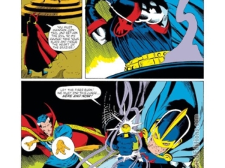 Doctor Strange #68, pg. 20; pencils, Paul Smith, inks, Terry Austin; Black Knight, ebony blade, Dane Whitman