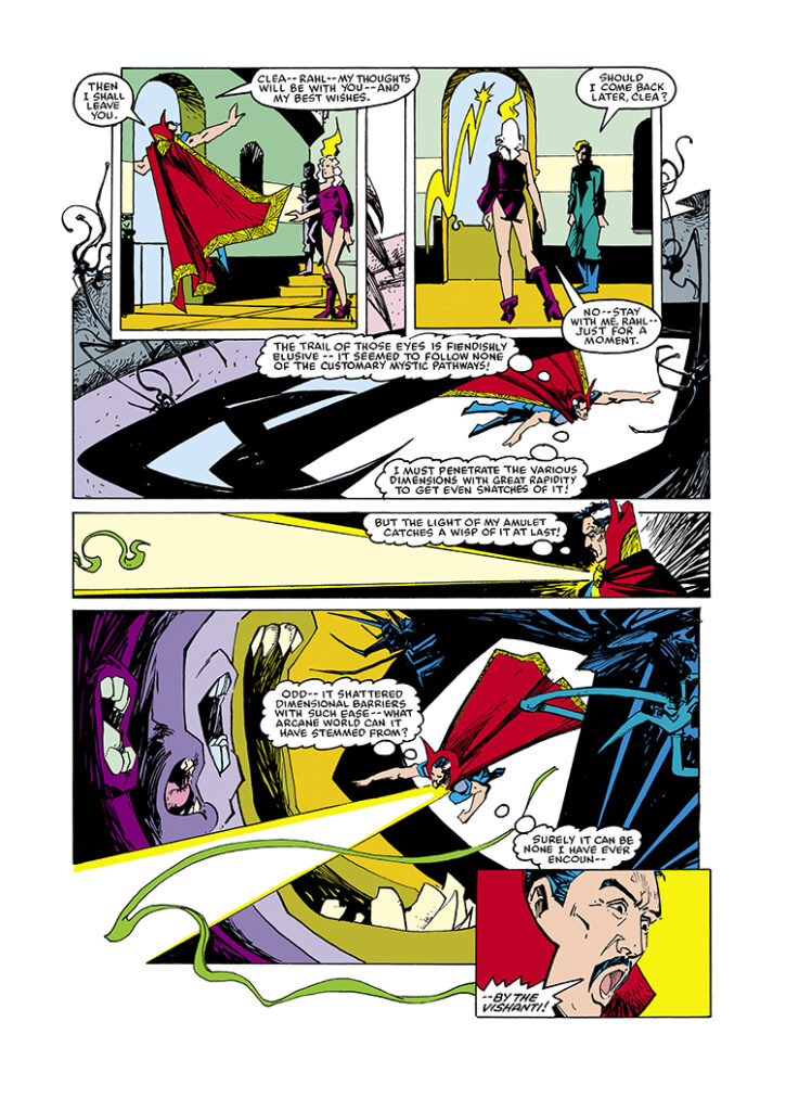 Doctor Strange #74, pg. 6; pencils and inks, Mark Badger, Clea, Rahl