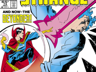 Doctor Strange #74 cover; pencils and inks, Mark Badger, Secret Wars II, The Beyonder