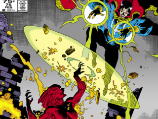 Doctor Strange #75 cover; pencils and inks, Mike Mignola, Topaz