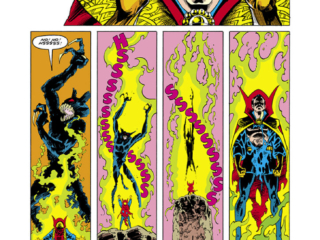 Doctor Strange #77, pg. 21; pencils, Chris Warner; inks, Randy Emberlin