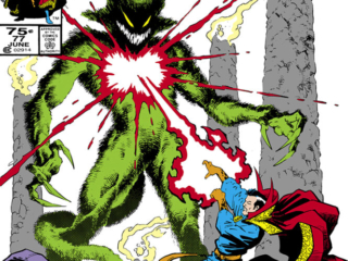 Doctor Strange #77 cover; pencils and inks, Chris Warner, Khat