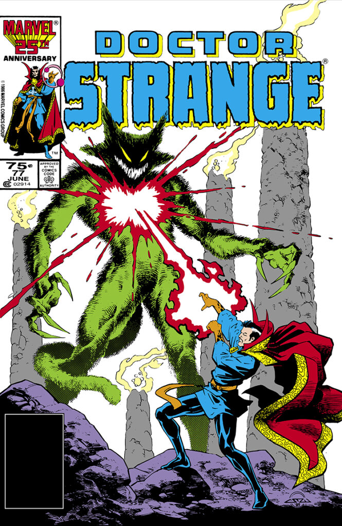 Doctor Strange #77 cover; pencils and inks, Chris Warner, Khat