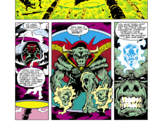 Doctor Strange #81, pg. 11; pencils, Chris Warner; inks, Randy Emberlin, Topaz, Urthona, Rintrah