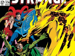 Doctor Strange #174 cover; pencils, Gene Colan; inks, Tom Palmer; The Power and the Pendulum; Lord Nekron, Supreme Satannish