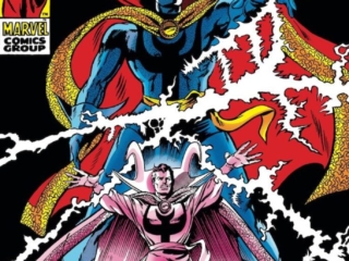 Doctor Strange #177 cover; pencils, Gene Colan; inks, Tom Palmer; new black costume with mask