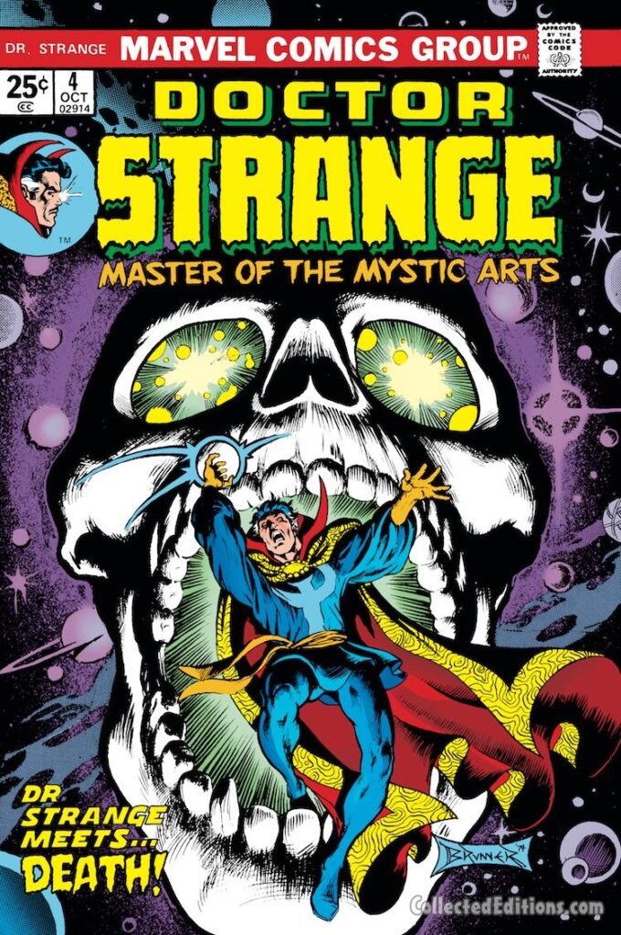 Doctor Strange #4 cover; pencils and inks, Frank Brunner, Death
