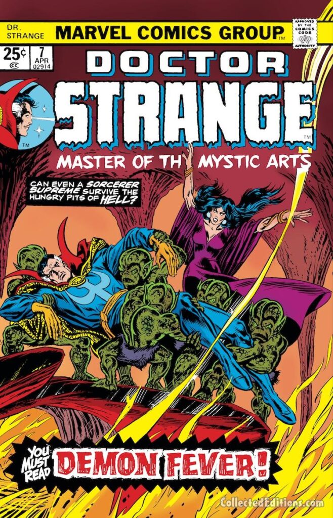Doctor Strange #7 cover; pencils, Gil Kane; inks, John Romita Sr.