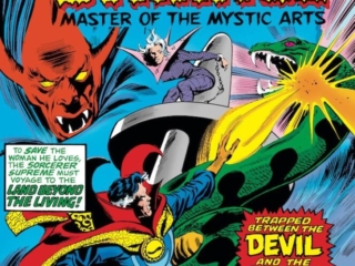 Doctor Strange #16 cover; pencils, Gene Colan; inks, Tom Palmer; Clea, Land Beyond the Living