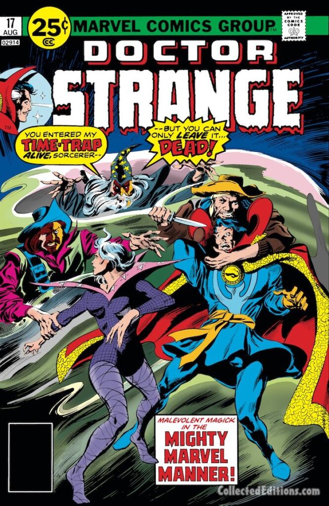 Doctor Strange #17 cover; pencils, Gene Colan; inks, Tom Palmer; Time-Trap