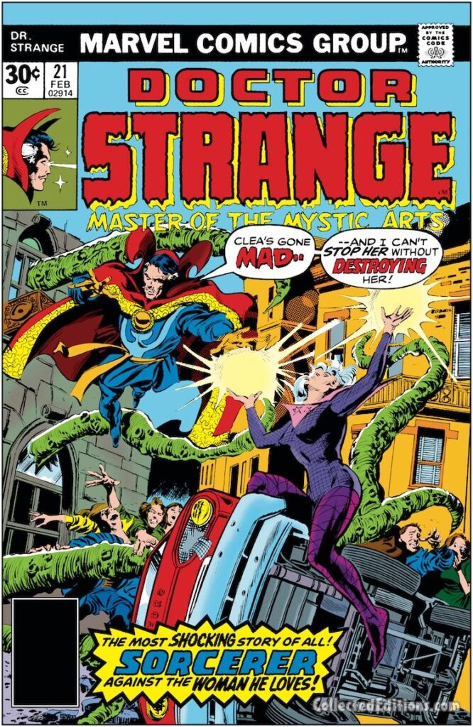 Doctor Strange #21 cover; pencils, Gene Colan; inks, Tom Palmer; reprint issue