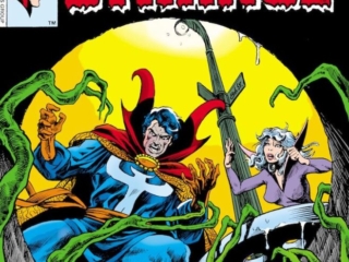 Doctor Strange #30 cover; pencils and inks, Frank Brunner Doctor Strange #30 cover; pencils and inks, Frank Brunner; Clea, A Gathering of Fear