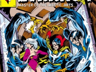 Doctor Strange #33 cover; pencils and inks, Frank Brunner Doctor Strange #33 cover; pencils and inks, Frank Brunner; Clea