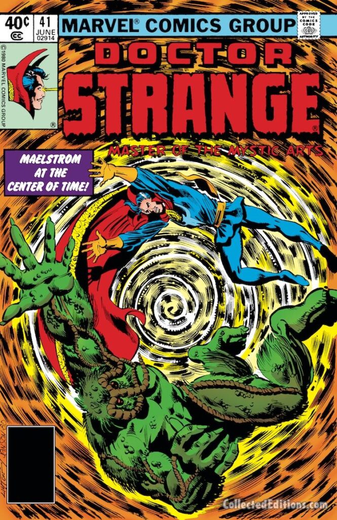 Doctor Strange #41 cover; pencils, Bob Layton; inks, Klaus Janson; Man-Thing