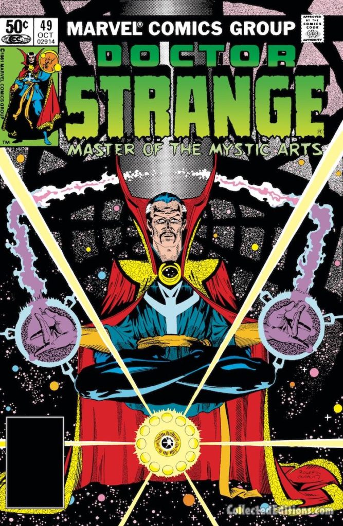 Doctor Strange #49 cover; pencils, Marshall Rogers; inks, Terry Austin