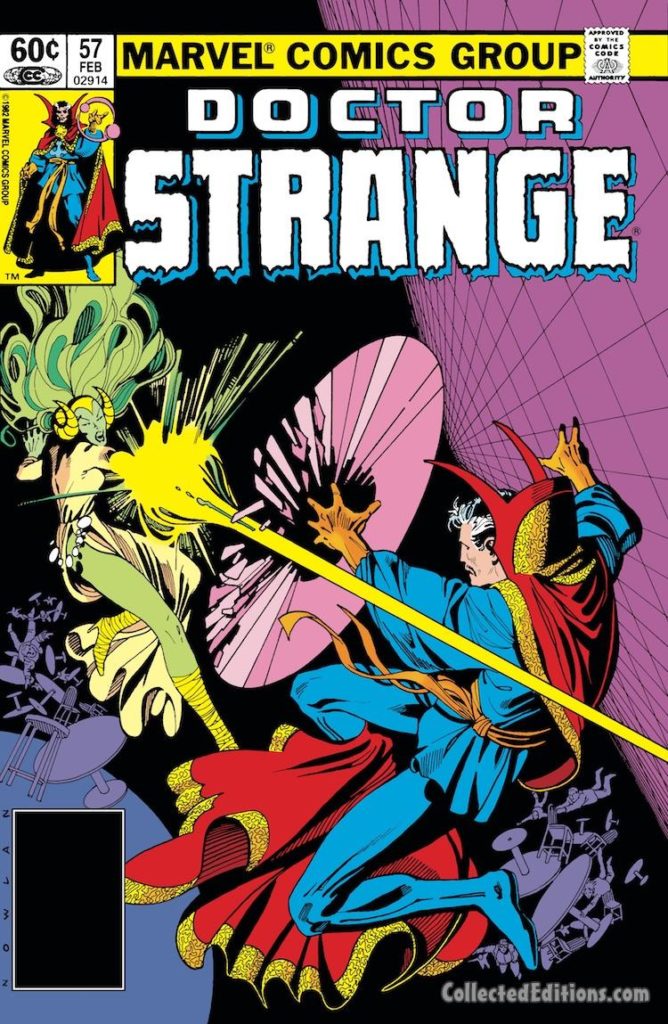 Doctor Strange #57 cover; pencils and inks, Kevin Nowlan