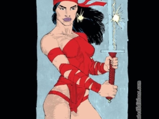 Elektra Saga #1, pg. 1; pencils and inks, Frank Miller; pinup