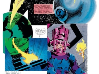 Epic Illustrated #29, “The Last Galactus Story Chapter Four: The Rhyming Robot,” pg. 5. Pencils, John Byrne; inks, Terry Austin. Epic Illustrated #29, “The Last Galactus Story Chapter Four: The Rhyming Robot,” pg. 5. Pencils, John Byrne; inks, Terry Austin.