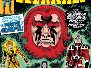 Eternals #5 cover; pencils, Jack Kirby; Zuras, Thena, Makarri