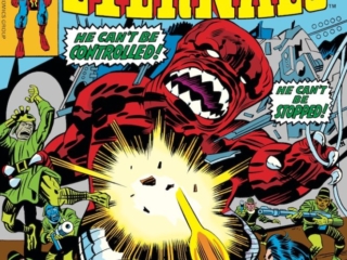 Eternals #9 cover; pencils, Jack Kirby, Karkas