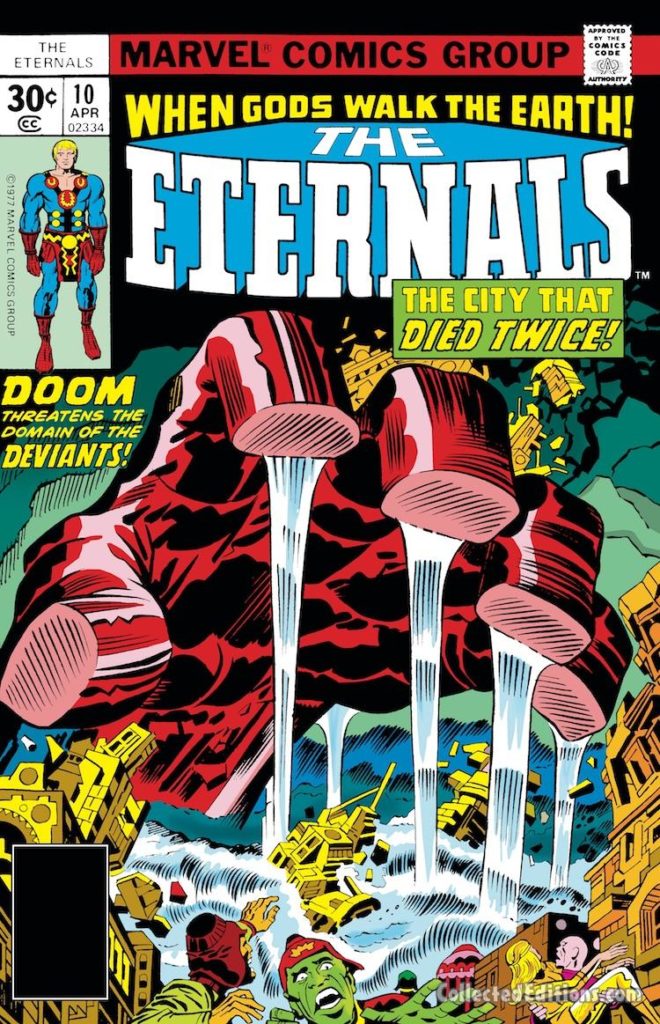 Eternals #10 cover; pencils, Jack Kirby, Celestials