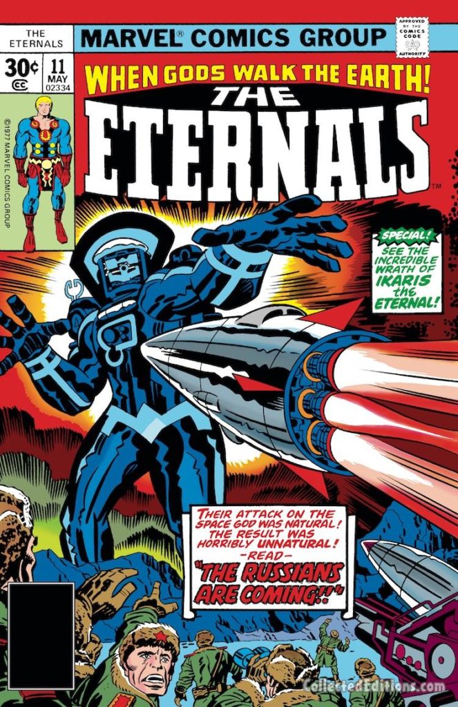 Eternals #11 cover; pencils, Jack Kirby, Celestials