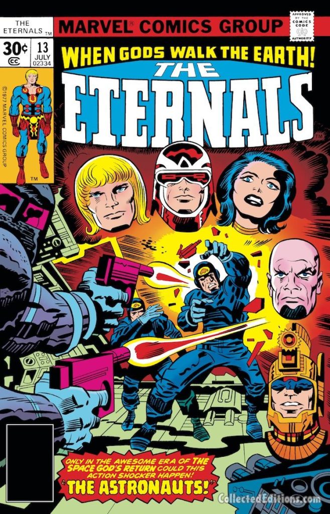Eternals #13 cover; pencils, Jack Kirby