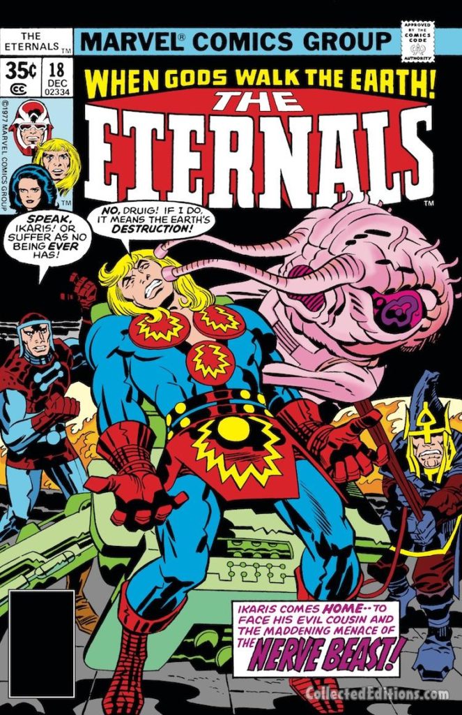 Eternals #18 cover; pencils, Jack Kirby
