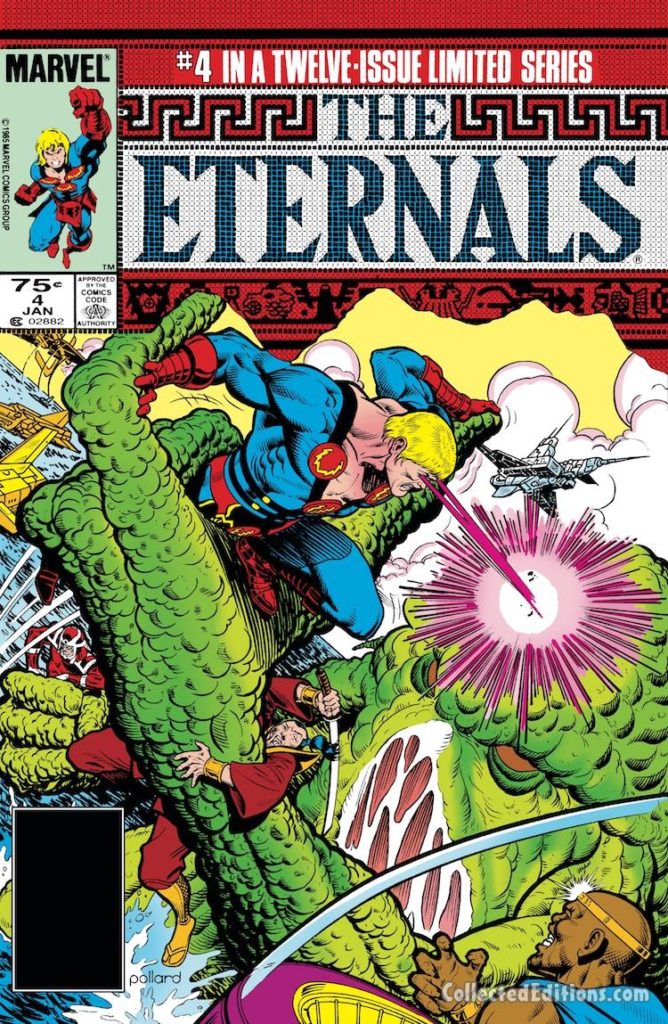 Eternals (1985) #4 cover; pencils and inks, Keith Pollard