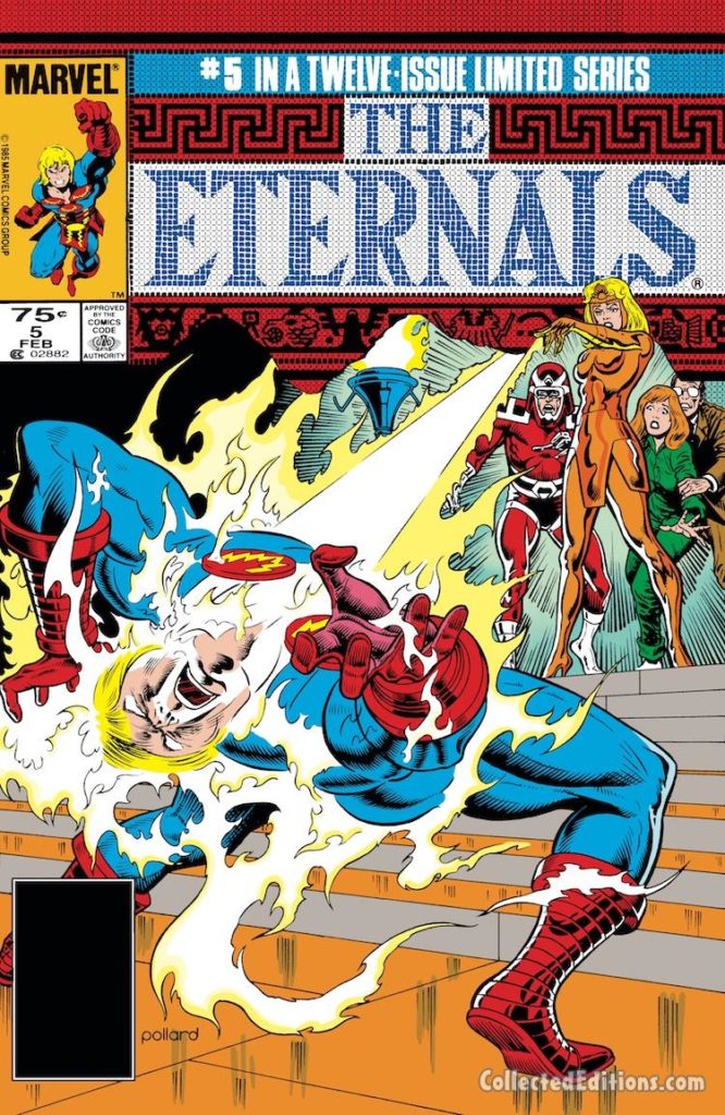 Eternals (1985) #5 cover; pencils and inks, Keith Pollard