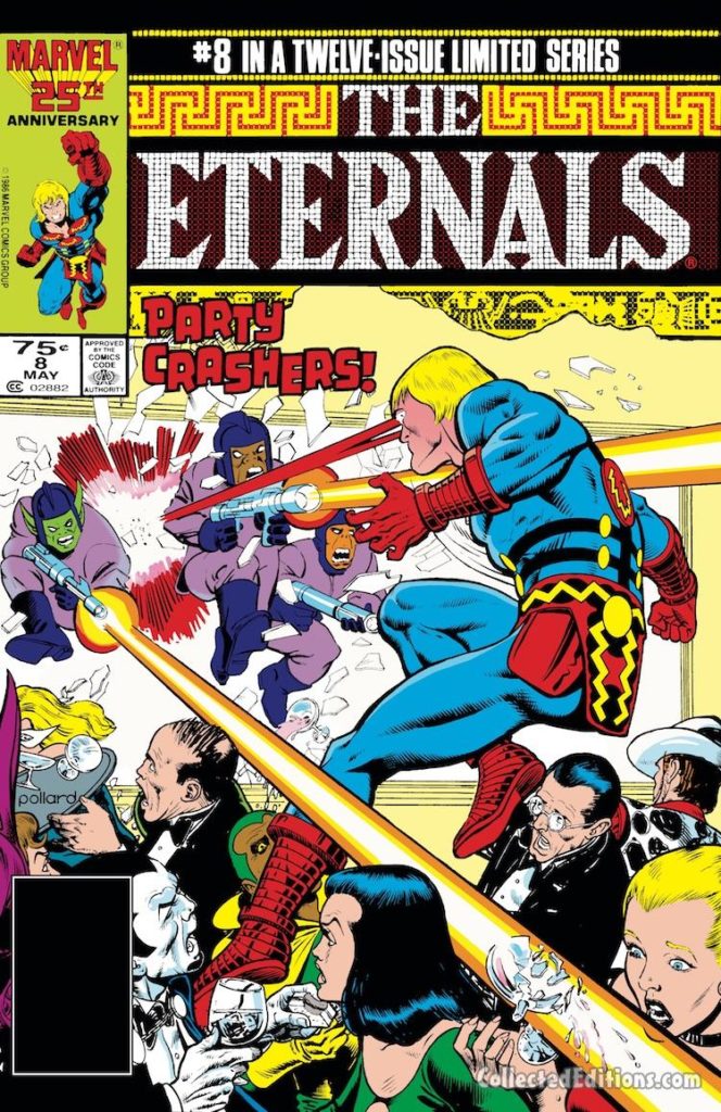Eternals (1985) #8 cover; pencils and inks, Keith Pollard