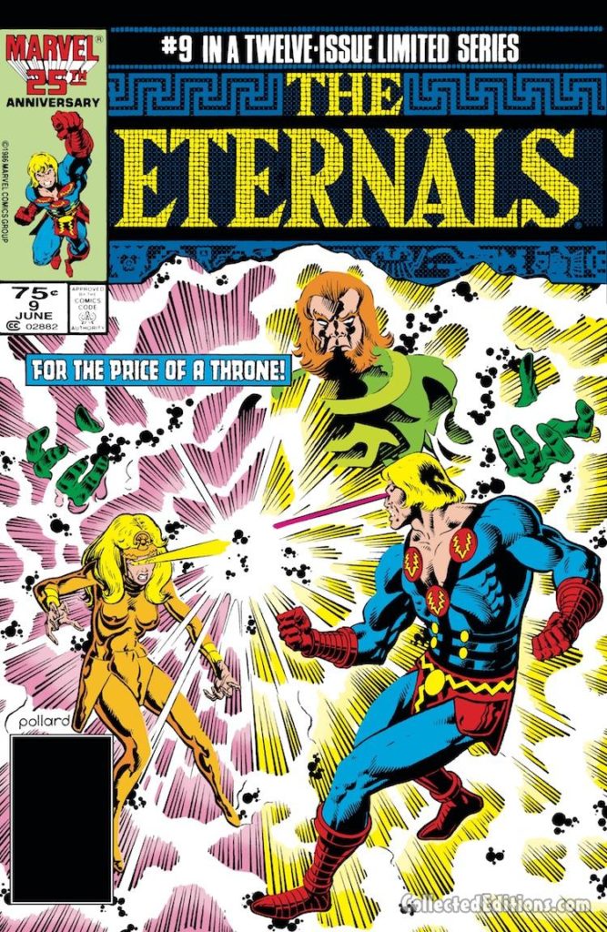 Eternals (1985) #9 cover; pencils and inks, Keith Pollard