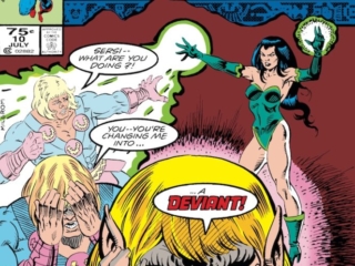 Eternals (1985) #10 cover; pencils and inks, Al Milgrom; Sersi