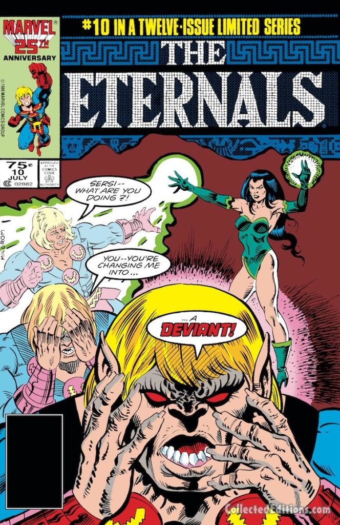 Eternals (1985) #10 cover; pencils and inks, Al Milgrom; Sersi