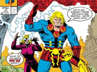 Eternals (1985) #11 cover; pencils and inks, Al Milgrom