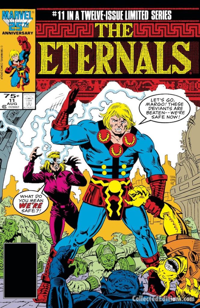 Eternals (1985) #11 cover; pencils and inks, Al Milgrom