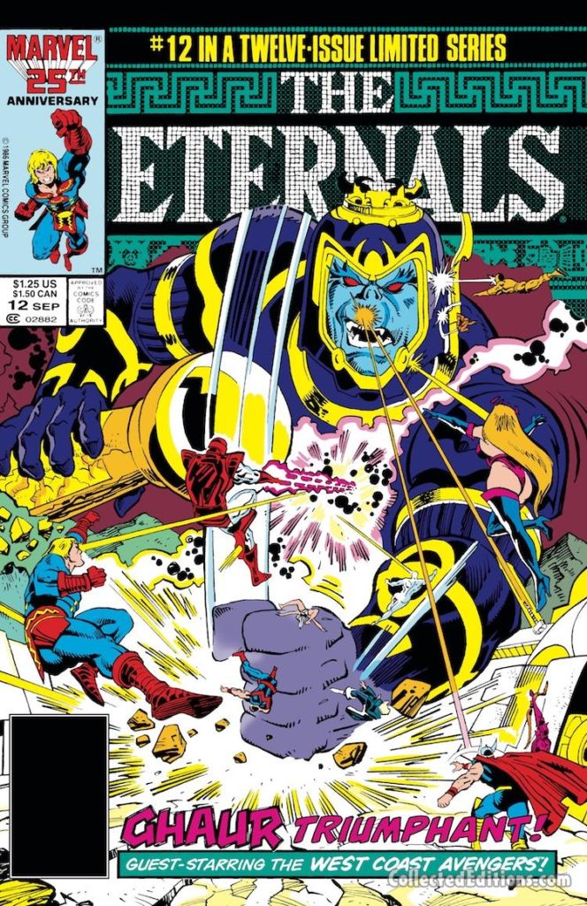 Eternals (1985) #12 cover; pencils, Keith Pollard; inks, Walter Simonson; Chaur