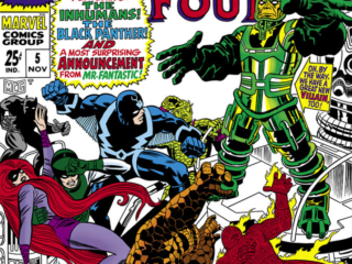 Fantastic Four Annual #5 cover; pencils, Jack Kirby; inks, Frank Giacoia Fantastic Four Annual #5 cover; pencils, Jack Kirby; inks, Frank Giacoia; King-size special, not a single reprint, special bonus, Silver Surfer, a complete feature length thriller, Psychoman, Inhumans, Gorgon, Black Bolt, Medusa, Triton, Black Panther, Karnak, Crystal, Thing, Human Torch