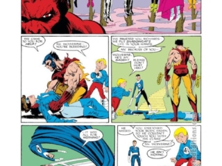 Fantastic Four vs. the X-Men 1, pg. 3; pencils, Jon Bogdanove; inks, Terry Austin; Wolverine, Kitty Pryde, Shadowcat, Franklin Richards