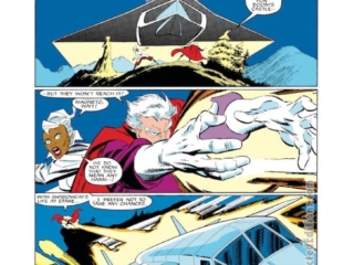 Fantastic Four vs. the X-Men 4, pg. 16; pencils, Jon Bogdanove; inks, Terry Austin; Blackbird, Magneto, Storm