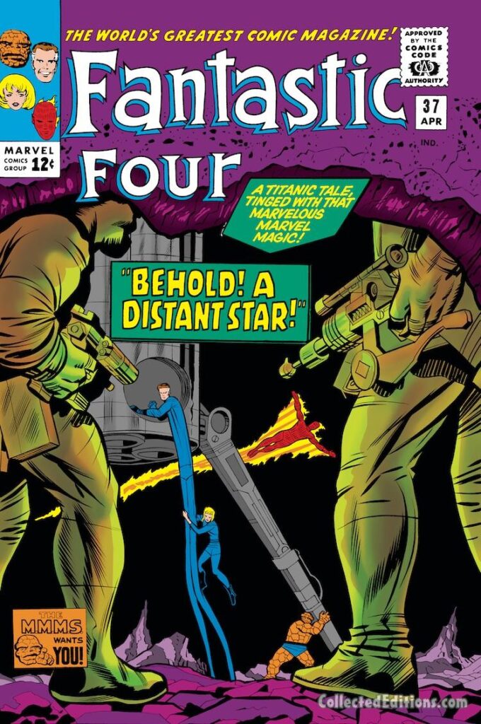 Fantastic Four #37 cover; pencils, Jack Kirby; inks, Chic Stone; Behold a Distant Star