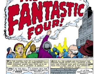Fantastic Four #1, pg. 1; pencils, Jack Kirby; inks, George Klein; The fantastic Four, Marvel 1961 August Omnibus
