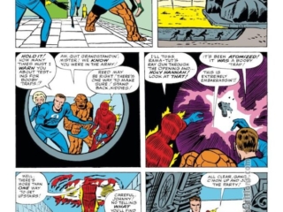 Fantastic Four #19, pg. 18; inks, Jack Kirby; inks, Dick Ayers; Rama-Tut, Mister Fantastic, Thing, Sphinx