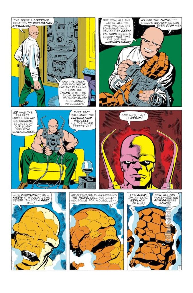 Fantastic Four #51, pg. 4; pencils, Jack Kirby; inks, Joe Sinnott; Marvel Omnibus, This Man This Monster, Thing, Ben Grimm, Ricardo Jones first appearance